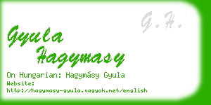 gyula hagymasy business card